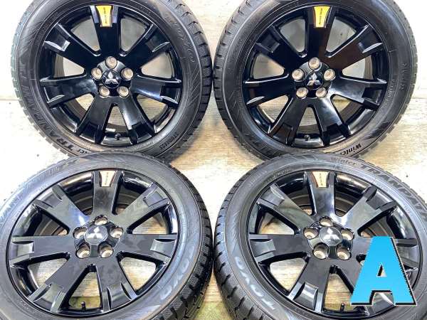 【中古】トーヨータイヤ ウィンタートランパス TX 225/55R18 三菱純正 18インチ 114.3-5穴 4本 中古タイヤ・スタッドレスタイヤ