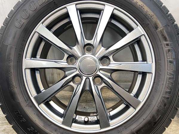 中古品 アルミホイール付きスタッドレスタイヤ 15インチ 4本セット 165/55R15 ライツレー BL 中古 スタッドレス タイヤ ホイール 4本セット 15インチ 6.0J×15 53