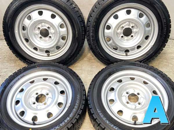 【中古】ダンロップ ウィンターマックス WM02 185/60R15 　 TOPY M60 15インチ 100-4穴 4本 中古タイヤ・スタッドレスタイヤ