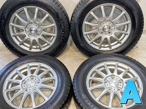 【中古】GY アイスナビ 8 195/65R15 ラブリオン ルミエール 15インチ 114.3-5穴 4本 中古タイヤ・スタッドレスタイヤ