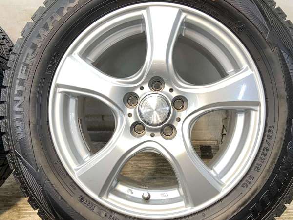 【中古】ダンロップ ウィンターマックス WM02 195/65R15 　 VIOLENTO 15インチ 100-5穴 4本 中古タイヤ・スタッドレスタイヤ_4