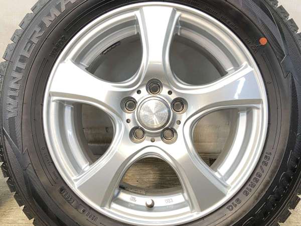 【中古】ダンロップ ウィンターマックス WM02 195/65R15 　 VIOLENTO 15インチ 100-5穴 4本 中古タイヤ・スタッドレスタイヤ_5