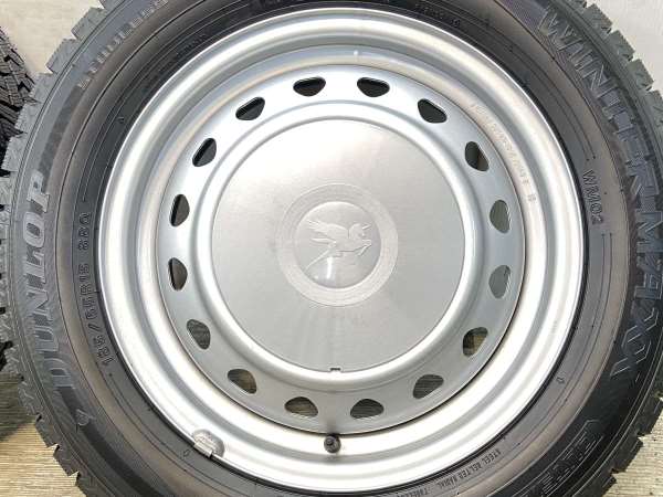 【中古】DUNLOP WM02 185/65R15 キャロウィン S7 15インチ 100/114.3-4穴 4本 中古タイヤ・スタッドレスタイヤ_3
