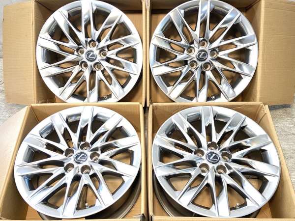 中古】 レクサス純正 19x8.0 25 120-5穴 4本 中古ホイール・中古アルミ 