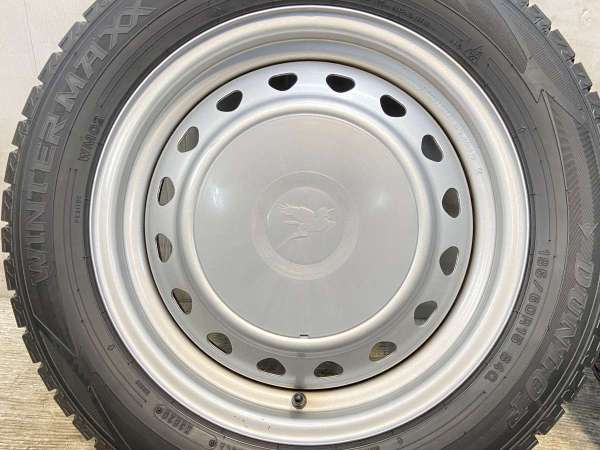 【中古】DUNLOP WM02 185/60R15 キャロウィン R6 15インチ 100/114.3-4穴 4本 中古タイヤ・スタッドレスタイヤ_4