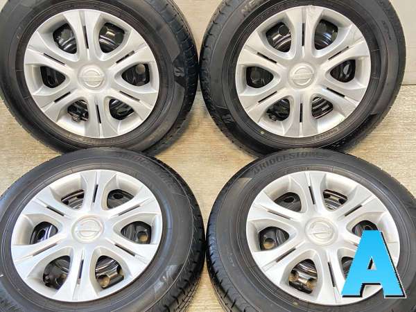 中古】ブリヂストン NEWNO 185/70R14 日産純正 14インチ 100-4穴 4本