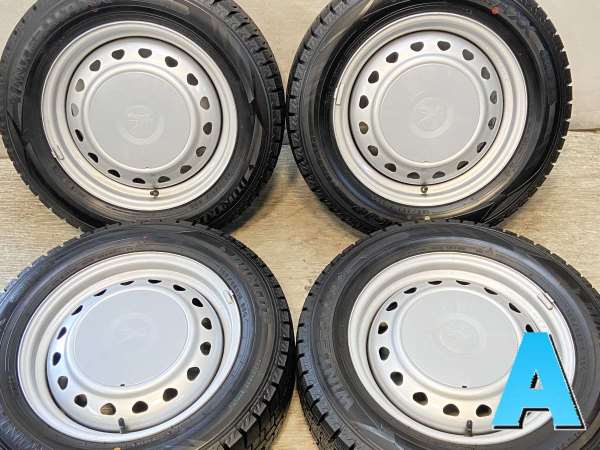 【中古】DUNLOP WM02 185/65R15 キャロウィン R6 15インチ 100/114.3-4穴 4本 中古タイヤ・スタッドレスタイヤ
