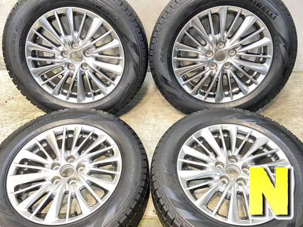 【中古】ピレリ アイスアシンメトリコ PLUS 225/60R17 トヨタ純正 17インチ 114.3-5穴 4本 中古タイヤ・スタッドレスタイヤ