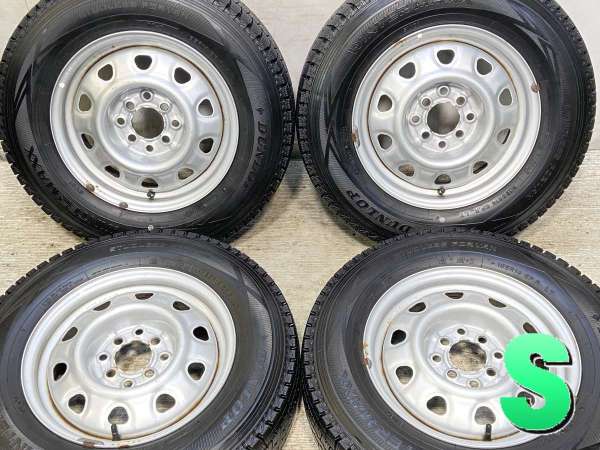 【中古】ダンロップ ウィンターマックス SV01 165R14 　 TOPY V6A 14インチ 100/114.3-4穴 4本 中古タイヤ・スタッドレスタイヤ