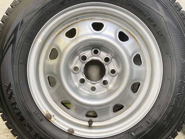 【中古】ダンロップ ウィンターマックス SV01 165R14 　 TOPY V6A 14インチ 100/114.3-4穴 4本 中古タイヤ・スタッドレスタイヤ_4