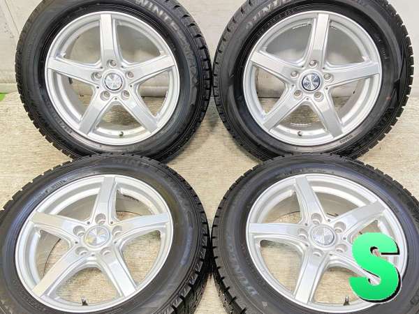 【中古】ダンロップ ウィンターマックス WM02 205/60R16 　 VIOLENTO 16インチ 114.3-5穴 4本 中古タイヤ・スタッドレスタイヤ