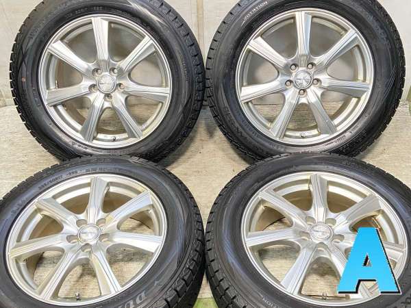 【中古】ダンロップ ウィンターマックス SJ8+ 225/60R17 　 PRD 17インチ 100-5穴 4本 中古タイヤ・スタッドレスタイヤ