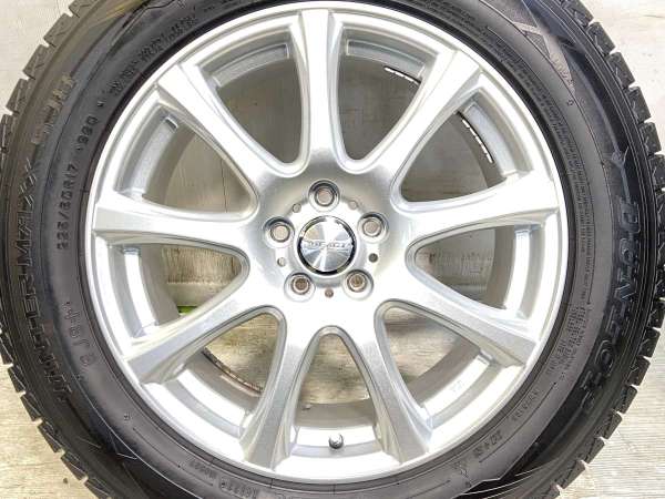 【中古】ダンロップ ウィンターマックス SJ8+ 225/60R17 　 DUFACT 17インチ 100-5穴 4本 中古タイヤ・スタッドレスタイヤ_4
