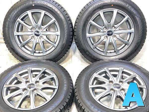 【中古】グッドイヤー アイスナビ8 175/70R14 　 ユーロスピード 14インチ 100-4穴 4本 中古タイヤ・スタッドレスタイヤ