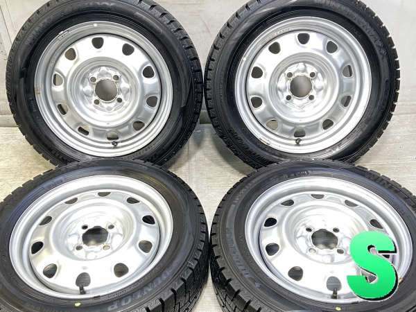 【中古】ダンロップ ウィンターマックス WM02 185/60R15 　 TOPY M60 15インチ 100-4穴 4本 中古タイヤ・スタッドレスタイヤ