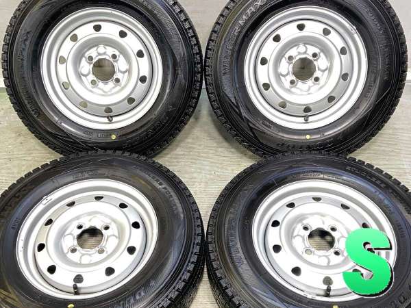 【中古】ダンロップ ウィンターマックス SV01 165R13 　 TOPY M70 13インチ 100-4穴 4本 中古タイヤ・スタッドレスタイヤ