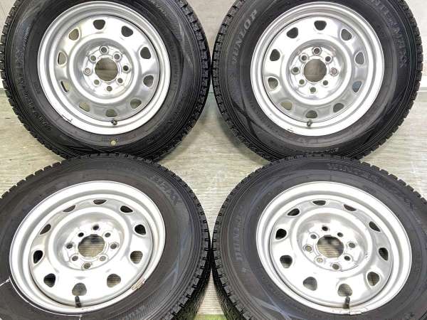 【中古】ダンロップ ウィンターマックス SV01 165/80R14 　 TOPY V6A 14インチ 100-4穴 4本 中古タイヤ・スタッドレスタイヤ