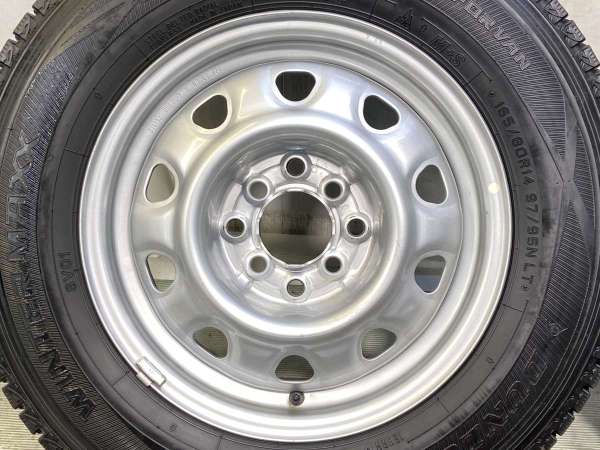 【中古】ダンロップ ウィンターマックス SV01 165/80R14 　 TOPY V6A 14インチ 100-4穴 4本 中古タイヤ・スタッドレスタイヤ_3