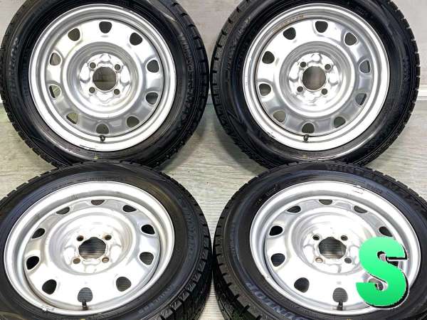 【中古】ダンロップ ウィンターマックス WM02 185/60R15 　 TOPY M60 15インチ 100-4穴 4本 中古タイヤ・スタッドレスタイヤ