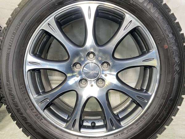 【中古】ダンロップ ウィンターマックス WM02 205/55R16 　 ROZEST 16インチ 100-5穴 4本 中古タイヤ・スタッドレスタイヤ_4