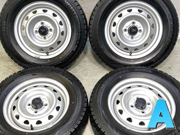 【中古】DUNLOP ウィンターマックス WM02 185/70R14 キャロウィン J9 14インチ 100-4穴 4本 中古タイヤ・スタッドレスタイヤ