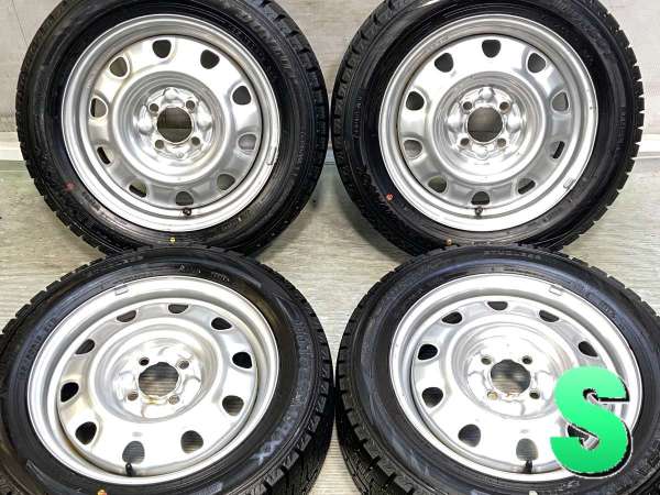 【中古】ダンロップ ウィンターマックス WM02 185/60R15 　 TOPY M60 15インチ 100-4穴 4本 中古タイヤ・スタッドレスタイヤ