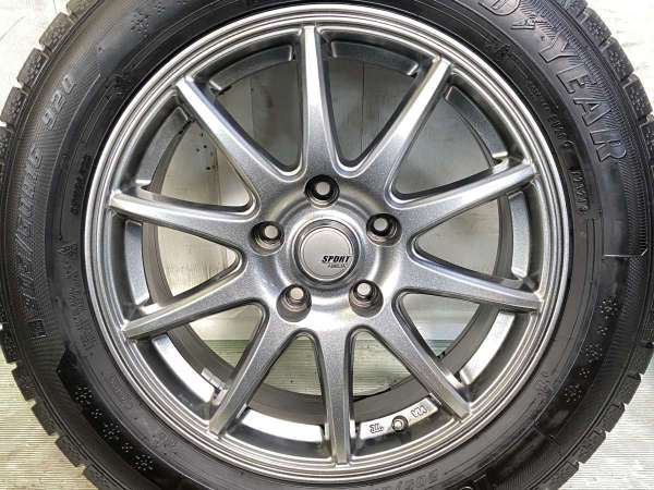 【中古】グッドイヤー アイスナビ7 205/60R16 　 SPORT ABELIA 16インチ 114.3-5穴 4本 中古タイヤ・スタッドレスタイヤ_4
