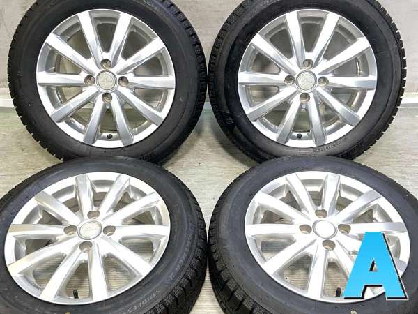 【中古】ブリヂストン アイスパートナー2 185/60R15 　 Linz 15インチ 100-4穴 4本 中古タイヤ・スタッドレスタイヤ
