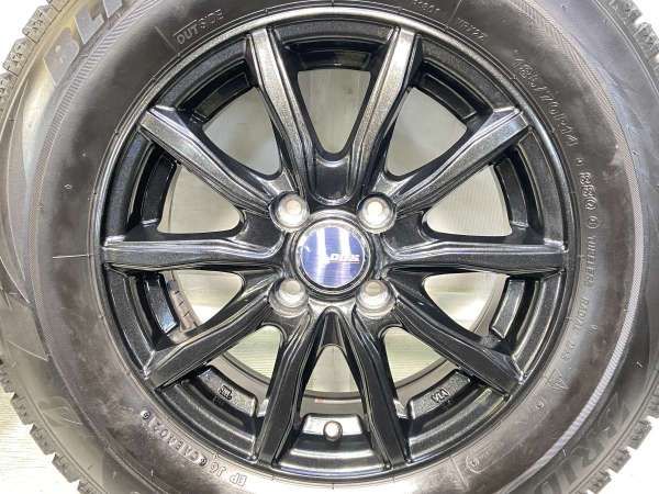 【中古】ブリヂストン ブリザック VRX2 185/70R14 　 DOS 14インチ 100-4穴 4本 中古タイヤ・スタッドレスタイヤ_4