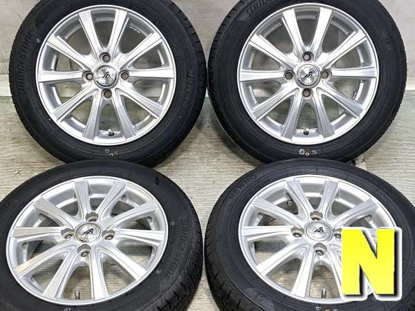 【中古】ブリヂストン NEWNO 155/65R14 　 AZ　SPORTS 14インチ 100-4穴 4本 中古タイヤ・サマータイヤ