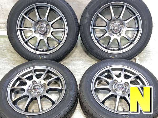 【中古】ブリヂストン NEWNO 155/65R14 　 SCHNEDER 14インチ 100-4穴 4本 中古タイヤ・サマータイヤ