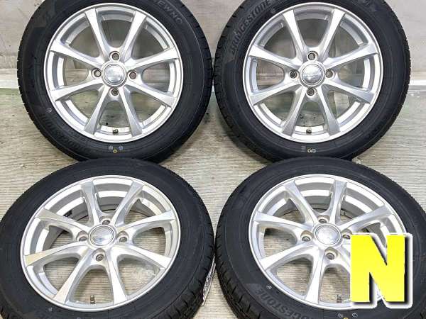 【中古】ブリヂストン NEWNO 155/65R14 　 ENERGY　LINE 14インチ 100-4穴 4本 中古タイヤ・サマータイヤ