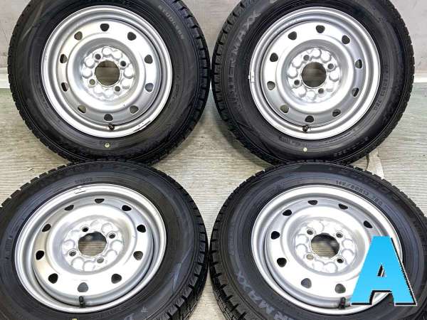 【中古】ダンロップ ウィンターマックス WM02 145/80R13 　 TOPY M52 13インチ 100-4穴 4本 中古タイヤ・スタッドレスタイヤ