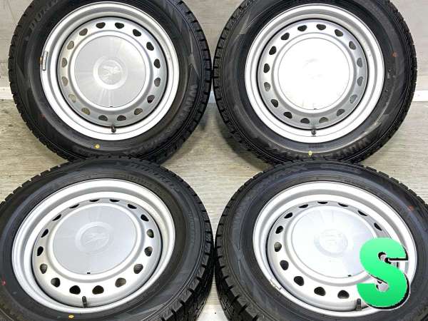 【中古】DUNLOP WM02 185/65R15 キャロウィン R6 15インチ 100/114.3-4穴 4本 中古タイヤ・スタッドレスタイヤ