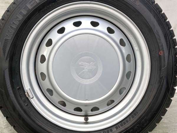 【中古】DUNLOP WM02 185/65R15 キャロウィン R6 15インチ 100/114.3-4穴 4本 中古タイヤ・スタッドレスタイヤ_3