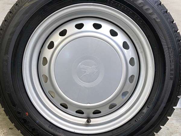 【中古】DUNLOP WM02 185/65R15 キャロウィン R6 15インチ 100/114.3-4穴 4本 中古タイヤ・スタッドレスタイヤ_4