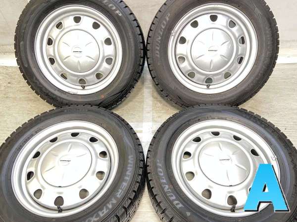 【中古】DUNLOP ウィンターマックス WM02 195/65R15 TOPY V11 15インチ 100/114.3-5穴 4本 中古タイヤ・スタッドレスタイヤ