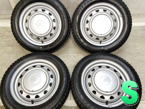 【中古】ブリヂストン ブリザック VRX2 155/65R14 　 JECT MN 14インチ 100/114.3-4穴 4本 中古タイヤ・スタッドレスタイヤ