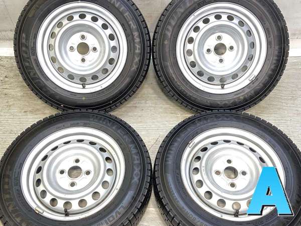 【中古】DUNLOP LV01 for VAN 155/80R14 トヨタ純正 L10 14インチ 100-4穴 4本 中古タイヤ・スタッドレスタイヤ