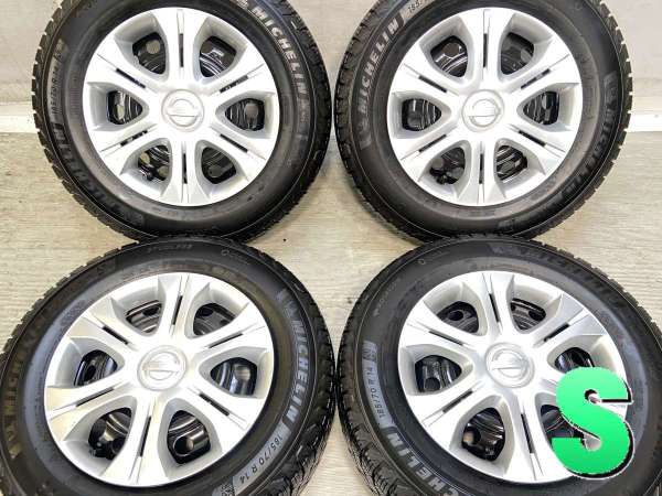 【中古】ミシュラン X-ICE SNOW 185/70R14 日産純正 14インチ 100-4穴 4本 中古タイヤ・スタッドレスタイヤ