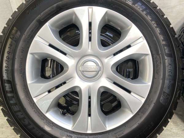 【中古】ミシュラン X-ICE SNOW 185/70R14 日産純正 14インチ 100-4穴 4本 中古タイヤ・スタッドレスタイヤ_3