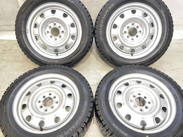 【中古】DUNLOP ウィンターマックス WM02 185/60R15 TOPY V13 15インチ 100/114.3-4穴 4本 中古タイヤ・スタッドレスタイヤ