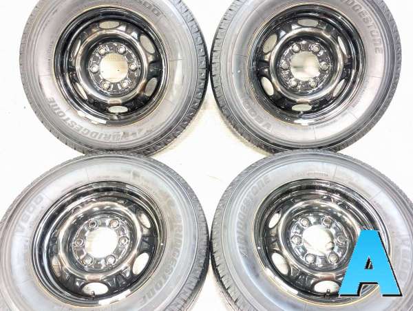 【中古】ブリヂストン V600 195/80R15 日産純正 15インチ 139.7-6穴 4本 中古タイヤ・サマータイヤ