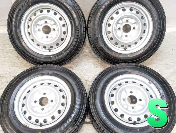 【中古】DUNLOP ウィンターマックス LV01 for VAN 165/80R14 日産純正 14インチ 114.3-4穴 4本 中古タイヤ・スタッドレスタイヤ