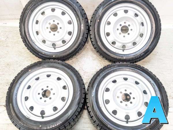 【中古】DUNLOP ウィンターマックス WM02 185/60R15 TOPY V10 15インチ 100/114.37.-4穴 4本 中古タイヤ・スタッドレスタイヤ