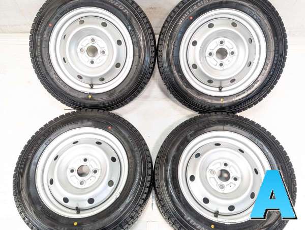 【中古】ダンロップ ウィンターマックス SV01 155/80R14 　 TOPY E45 14インチ 100-4穴 4本 中古タイヤ・スタッドレスタイヤ