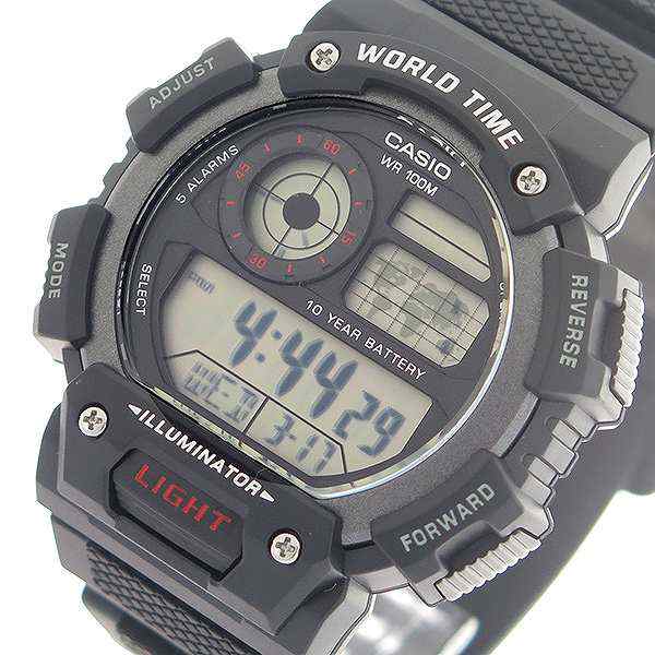 腕時計 メンズ カシオ CASIO AE-1400WH-1A 液晶/ブラック 液晶｜au PAY マーケット