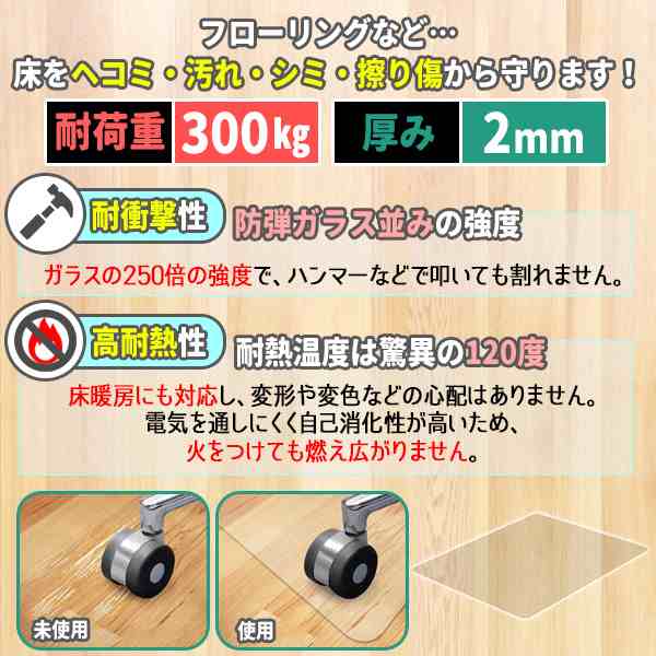 冷蔵庫マット Sサイズ 200L キズ防止 53×62cm 厚さ2mm 凹み防止 床保護 透明シート 傷防止 保護シート 耐熱 防水 透明マットの通販はau  PAY マーケット - バリュー