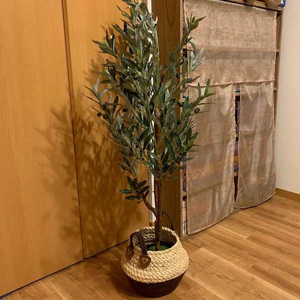 フェイクグリーン オリーブ 125cm 大型 鉢付き 観葉植物フェイク 人工