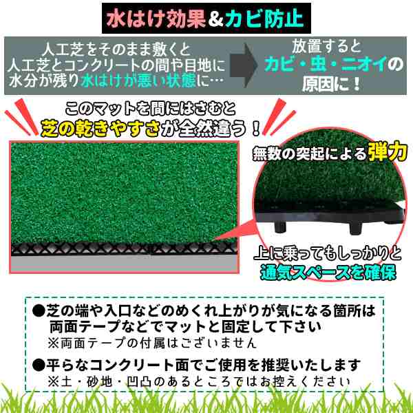 人工芝 下敷き 水はけマット エアスルー パネル 50cm×50cm 20枚入 (5平方m) 1m幅にぴったり敷ける ジョイント式パネル ジョイントマットの通販はau  PAY マーケット - バリュー | au PAY マーケット－通販サイト